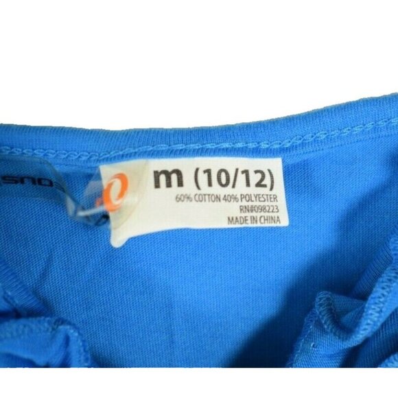 Blue Sleeveless Ruffled Romper Medium M (10/12) - Picture 3 of 3